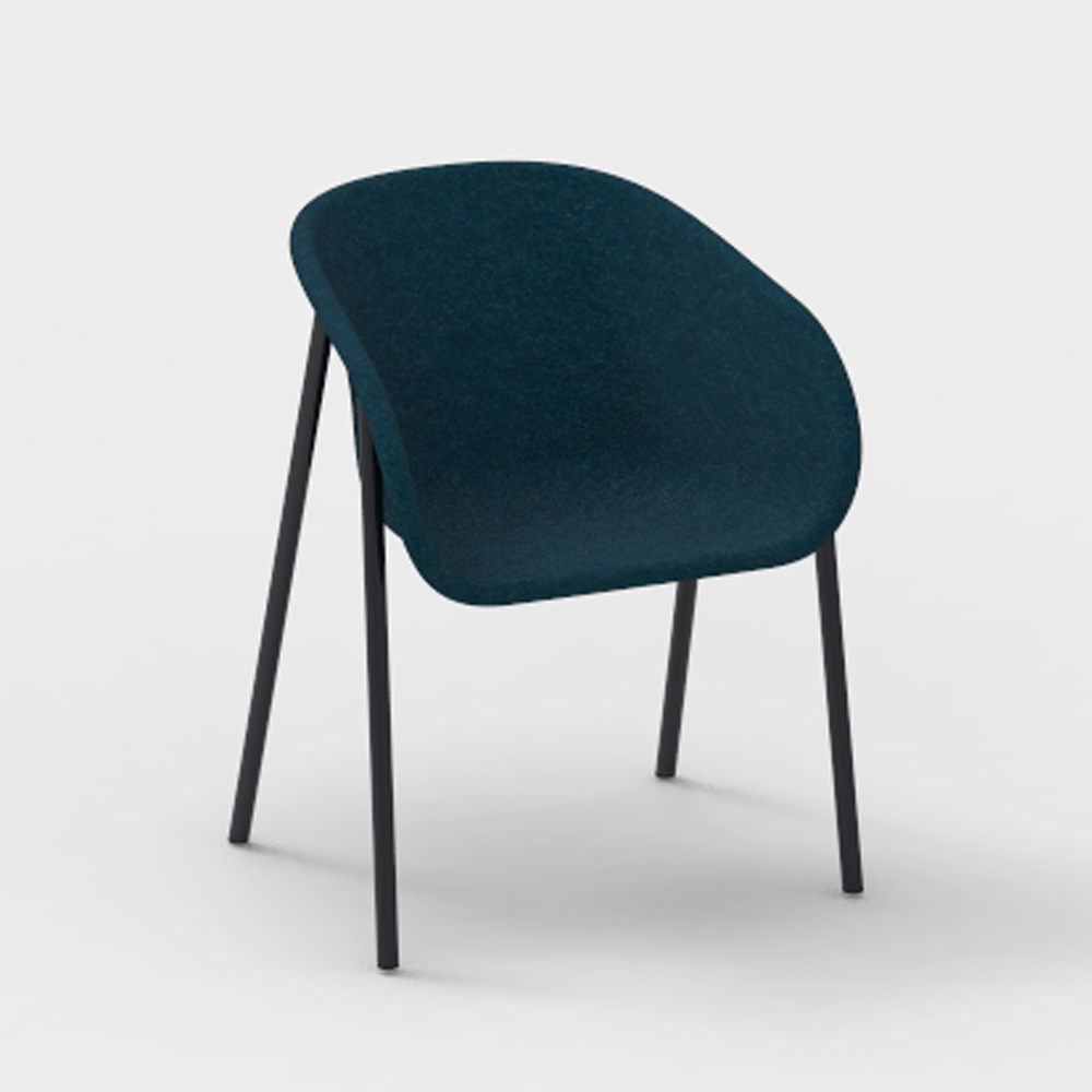 DeVorm_LJ_1_PET_Felt_Armchair_Marine_ravintolatuoli_kuppituoli_01 - Edella De Vorm LJ 1 PET Felt Armchair tuoli