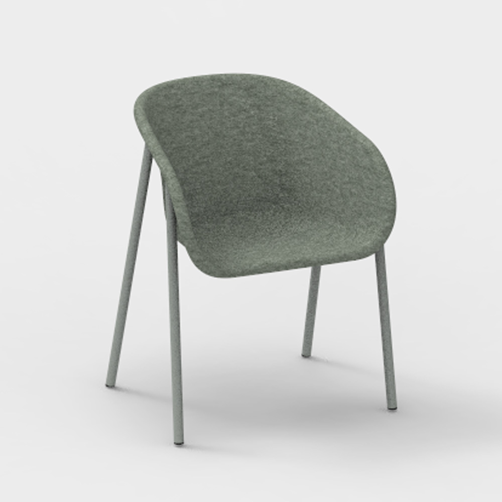 DeVorm_LJ_1_PET_Felt_Armchair_Olive_ravintolatuoli_kuppituoli_01 - Edella De Vorm LJ 1 PET Felt Armchair tuoli