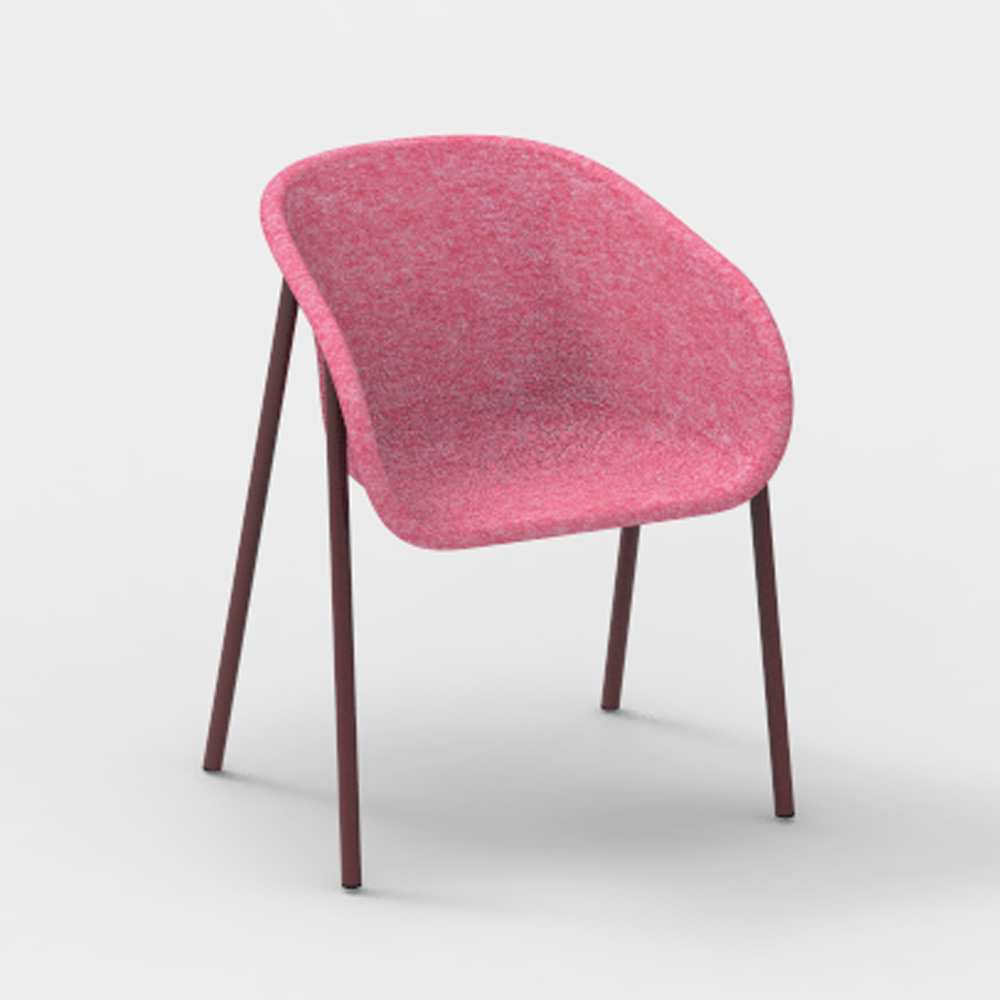DeVorm_LJ_1_PET_Felt_Armchair_Pink_ravintolatuoli_kuppituoli_01 - Edella De Vorm LJ 1 PET Felt Armchair tuoli