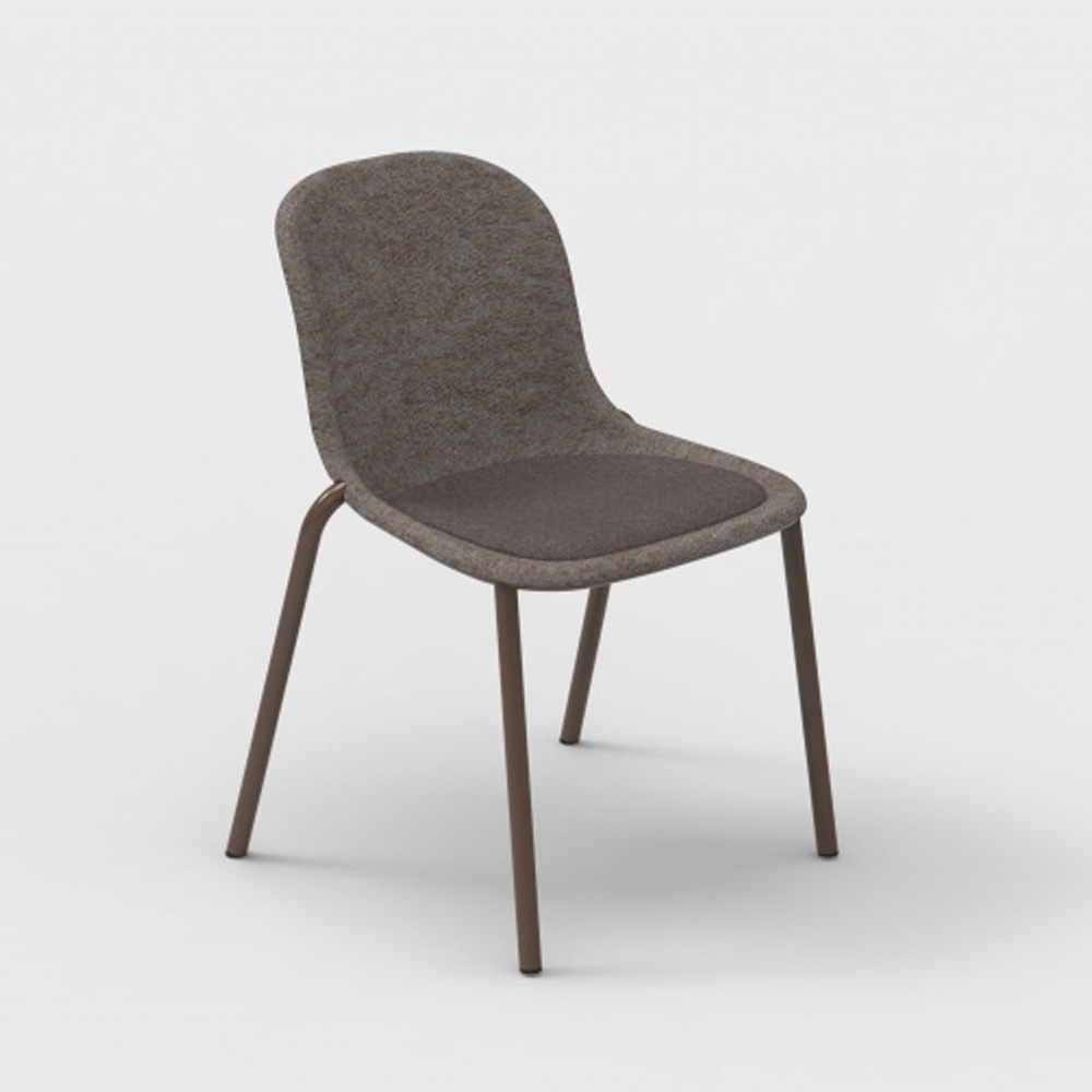 DeVorm_LJ_2_PET_Felt_Stack_Chair_Brown_ravintolatuoli_istuinpehmuste_ - Edella De Vorm LJ 2 PET Felt Stack Chair istuinverhoiltu tuoli