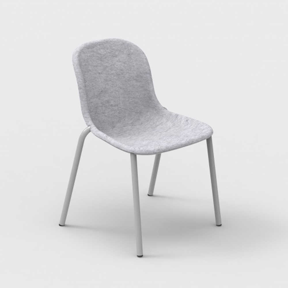 DeVorm_LJ_2_PET_Felt_Stack_Chair_Light_Grey_ravintolatuoli_pinottava_01 - Edella De Vorm LJ 2 PET Felt Stack Chair tuoli
