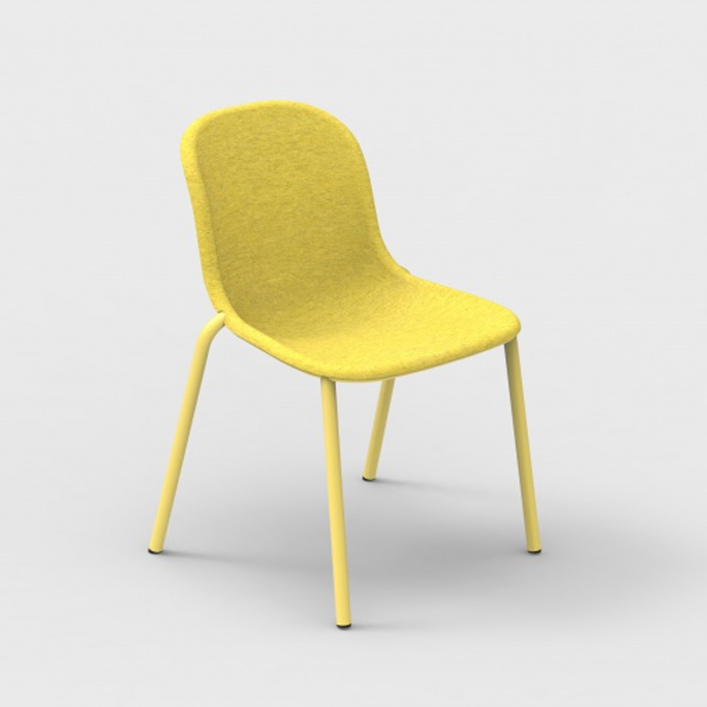 DeVorm_LJ_2_PET_Felt_Stack_Chair_Yellow_ravintolatuoli_pinottava_01 - Edella De Vorm LJ 2 PET Felt Stack Chair tuoli