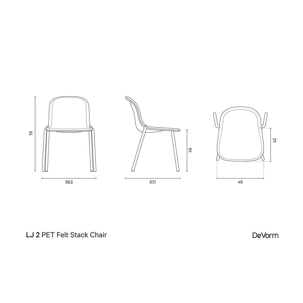 DeVorm_LJ_2_PET_Felt_Stack_Chair_ravintolatuoli_pinottava_14 - Edella De Vorm LJ 2 PET Felt Stack Chair tuoli