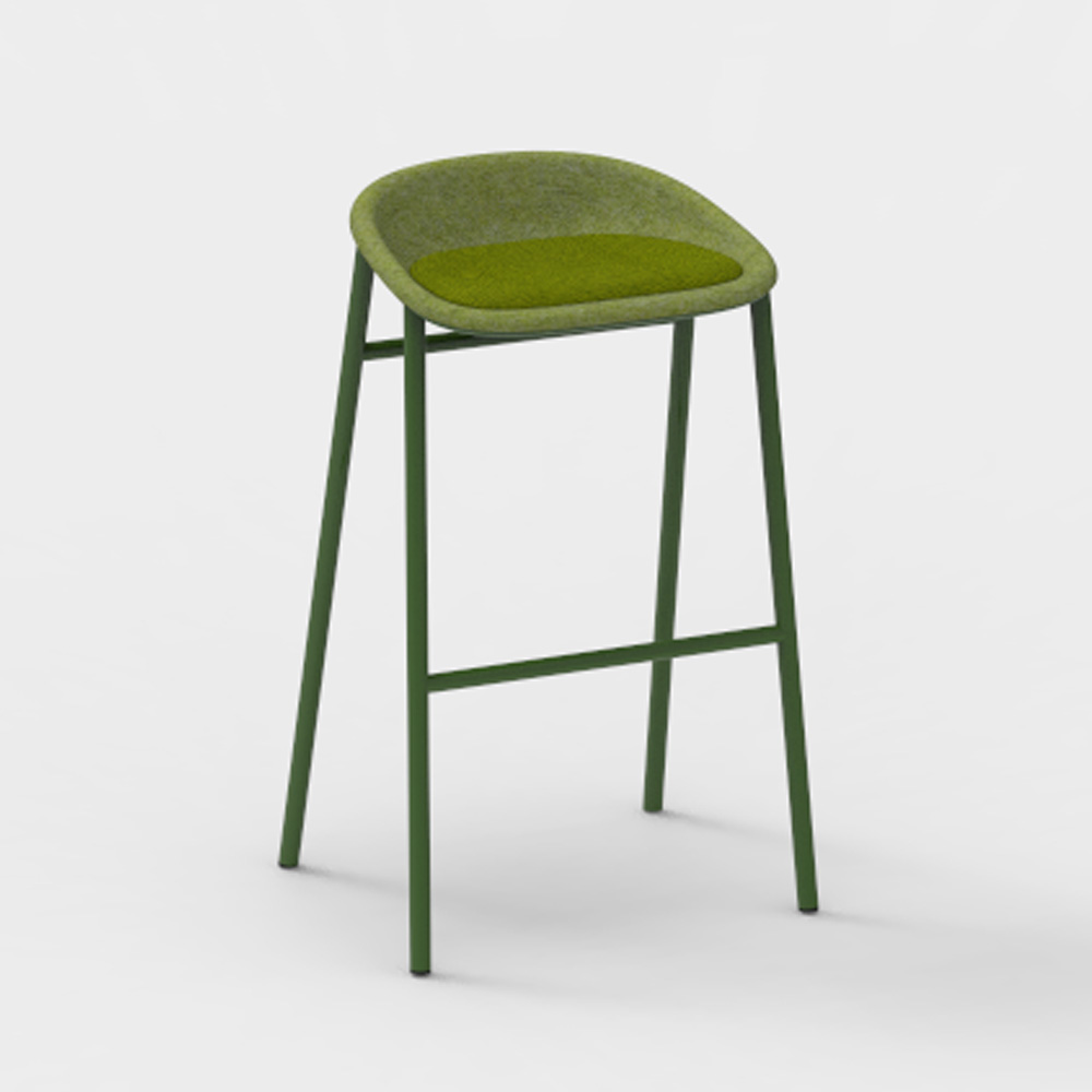 DeVorm_LJ_3_PET_Felt_Bar_Stool_Upholstery_Green_verhoiltu_korkea_baarituoli_01 - Edella De Vorm LJ 3 PET Felt Bar Stool istuinverhoiltu korkea baarijakkara