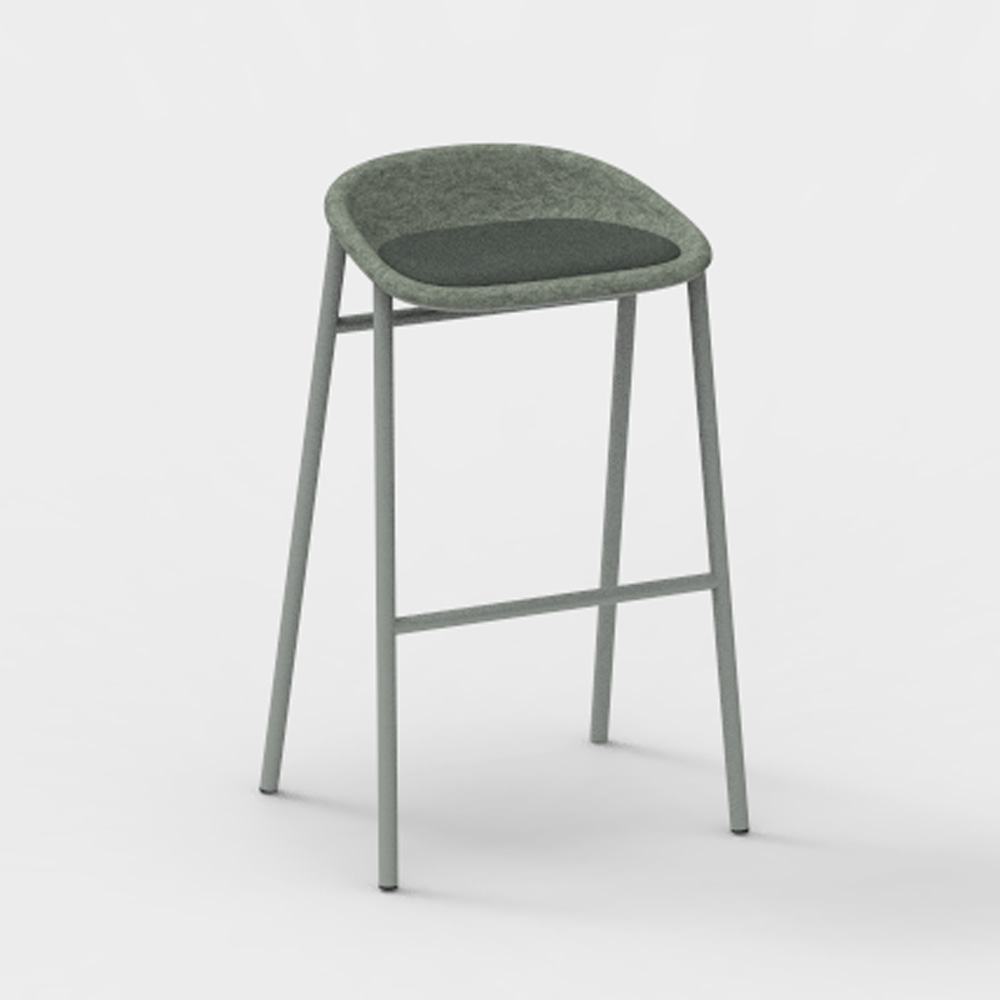 DeVorm_LJ_3_PET_Felt_Bar_Stool_Upholstery_Olive_verhoiltu_korkea_baarituoli_01 - Edella De Vorm LJ 3 PET Felt Bar Stool istuinverhoiltu korkea baarijakkara