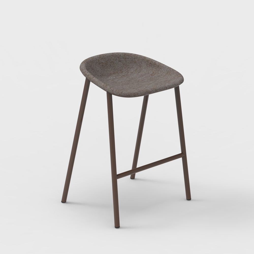DeVorm_LJ_4_PET_Felt_Counter_Stool_Brown_matala_baarituoli_01 - Edella De Vorm LJ 4 PET Felt Counter Stool matala baarijakkara