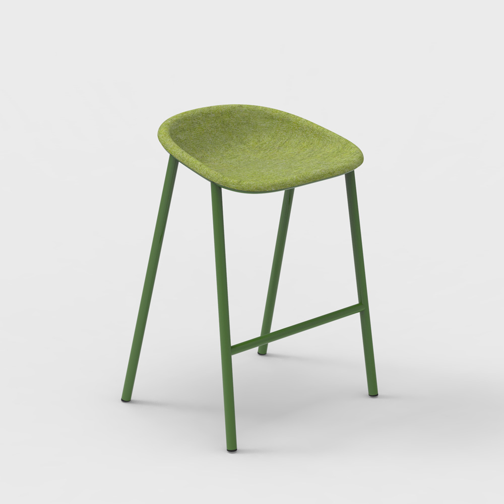 DeVorm_LJ_4_PET_Felt_Counter_Stool_Green_matala_baarituoli_01 - Edella De Vorm LJ 4 PET Felt Counter Stool matala baarijakkara