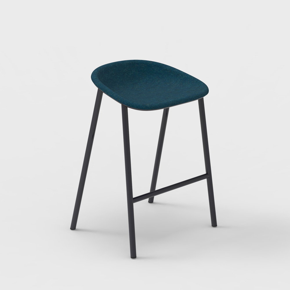 DeVorm_LJ_4_PET_Felt_Counter_Stool_Marine_matala_baarituoli_01 - Edella De Vorm LJ 4 PET Felt Counter Stool matala baarijakkara