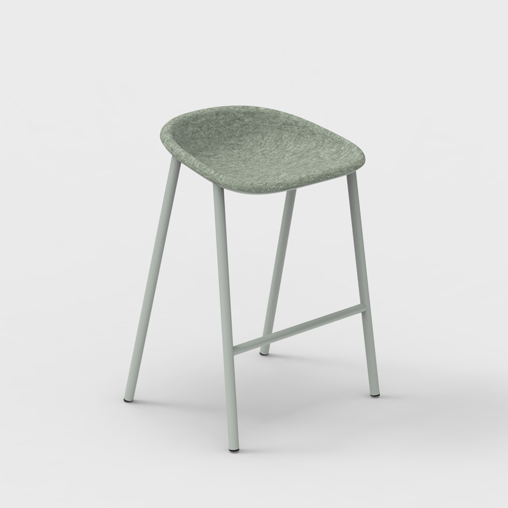DeVorm_LJ_4_PET_Felt_Counter_Stool_Olive_matala_baarituoli_01 - Edella De Vorm LJ 4 PET Felt Counter Stool matala baarijakkara