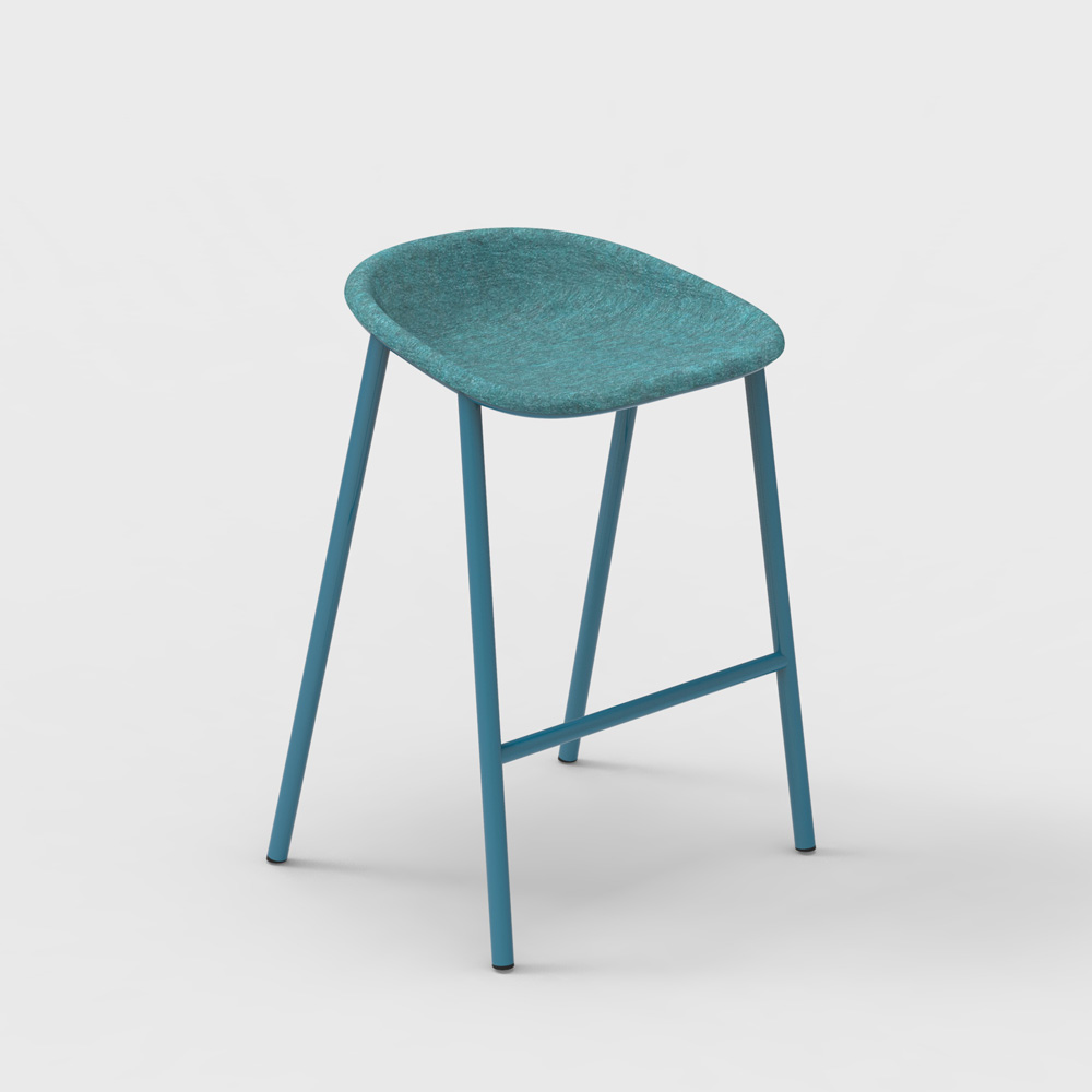 DeVorm_LJ_4_PET_Felt_Counter_Stool_Turquoise_matala_baarituoli_01 - Edella De Vorm LJ 4 PET Felt Counter Stool matala baarijakkara