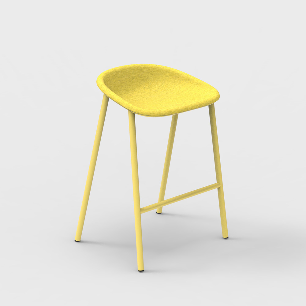 DeVorm_LJ_4_PET_Felt_Counter_Stool_Yellow_matala_baarituoli_01 - Edella De Vorm LJ 4 PET Felt Counter Stool matala baarijakkara