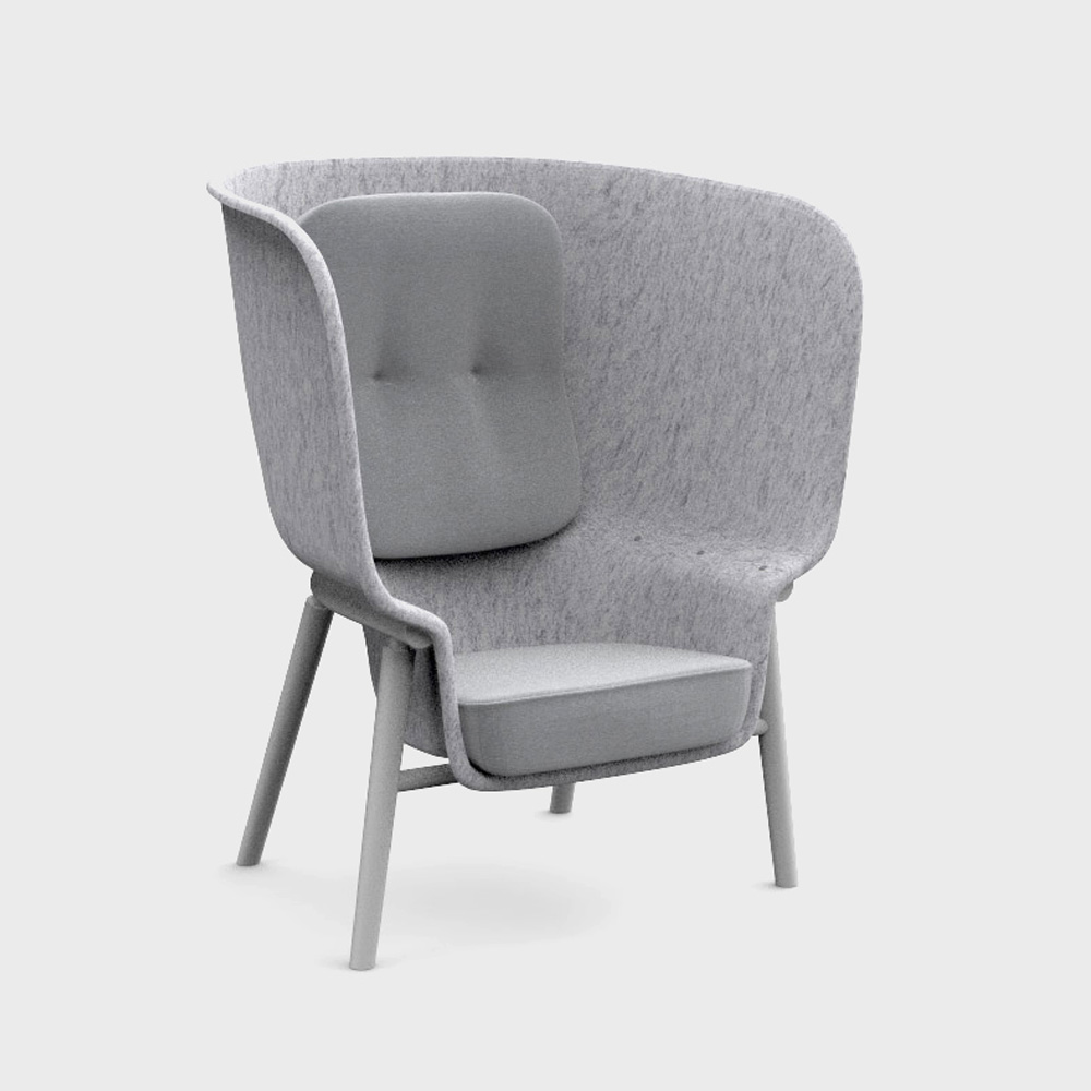 DeVorm_Pod_PET_Felt_Privacy_Chair_Light_grey_akustoiva_nojatuoli_01 - Edella De Vorm Pod PET Felt Privacy Chair nojatuoli