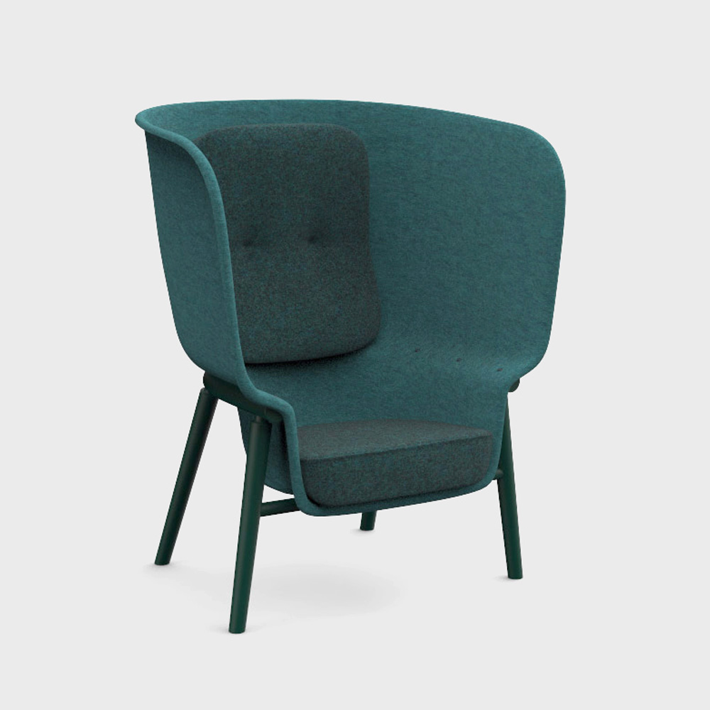 DeVorm_Pod_PET_Felt_Privacy_Chair_Turquoise_akustoiva_nojatuoli_01 - Edella De Vorm Pod PET Felt Privacy Chair nojatuoli