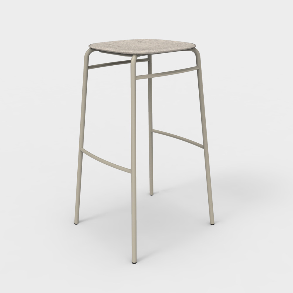De Vorm Twist PET Felt Bar Stool korkea baarijakkara