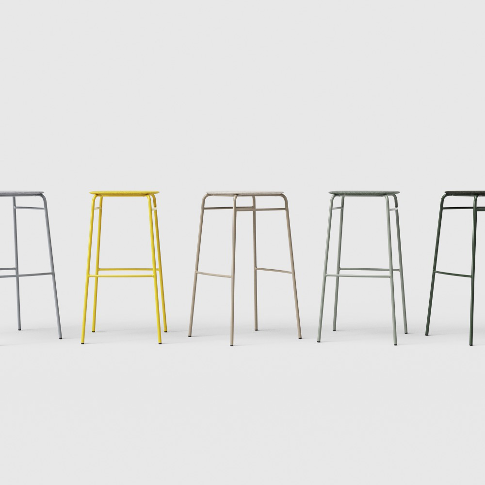 DeVorm_Twist_PET_Felt_Bar_Stool_korkea_baarituoli_02 - Edella De Vorm Twist PET Felt Bar Stool korkea baarijakkara