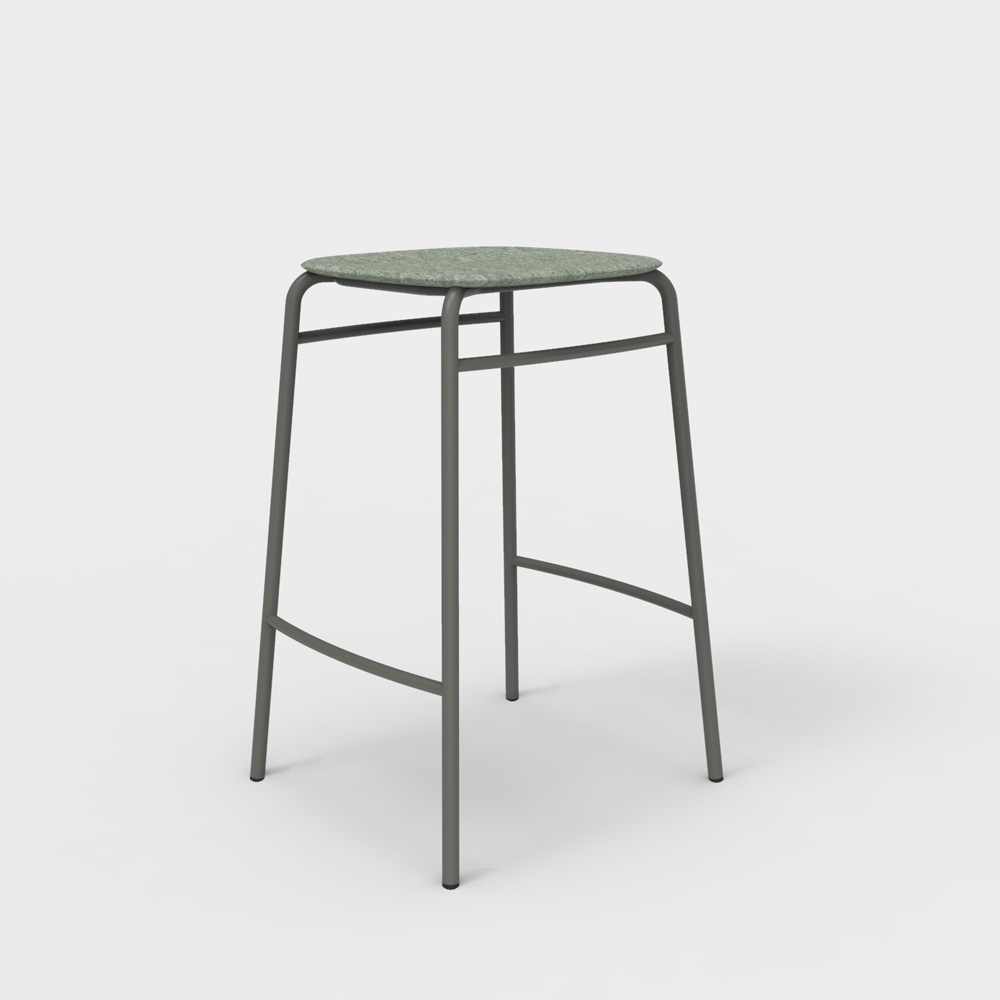 DeVorm_Twist_PET_Felt_Counter_Stool_Olive_matala_baarituoli_01 - Edella De Vorm Twist PET Felt Counter Stool matala baarijakkara