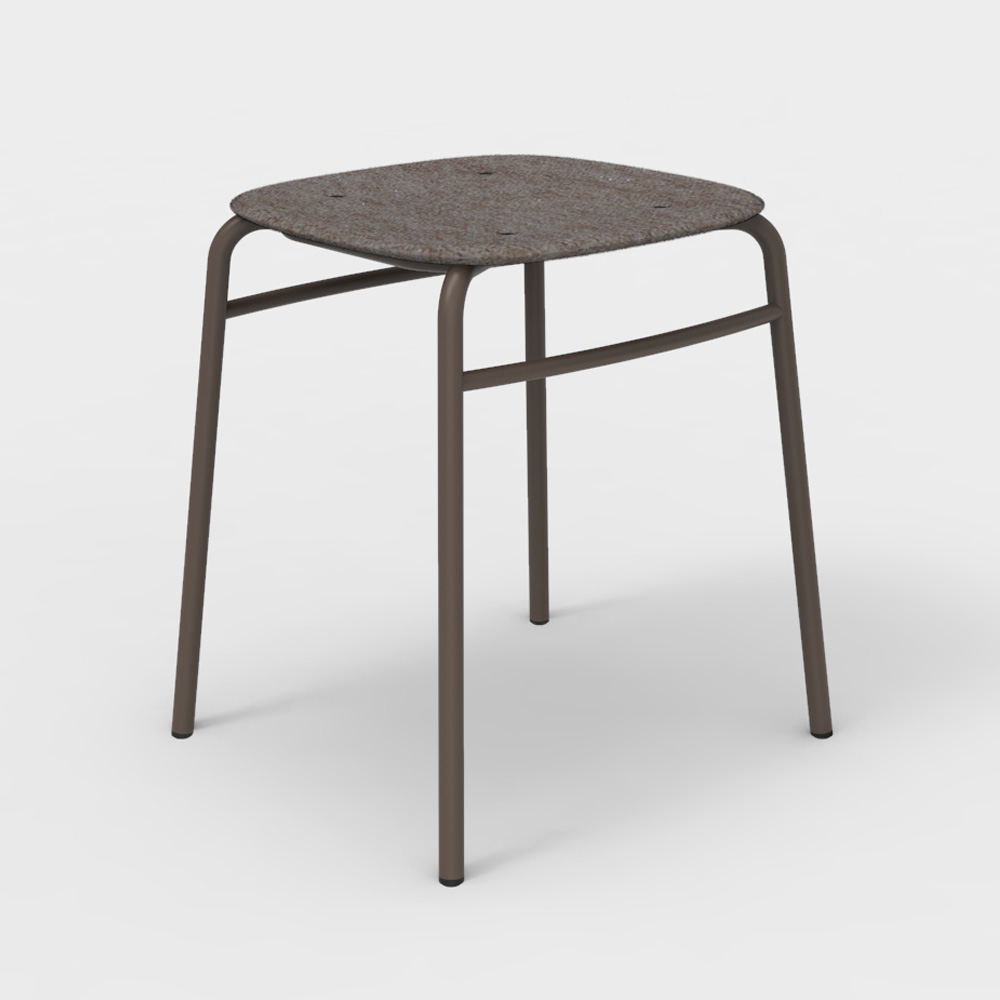 DeVorm_Twist_PET_Felt_Stack_Stool_Brown_matala_jakkara_pinottava_01 - Edella De Vorm Twist PET Felt Stack Stool jakkara