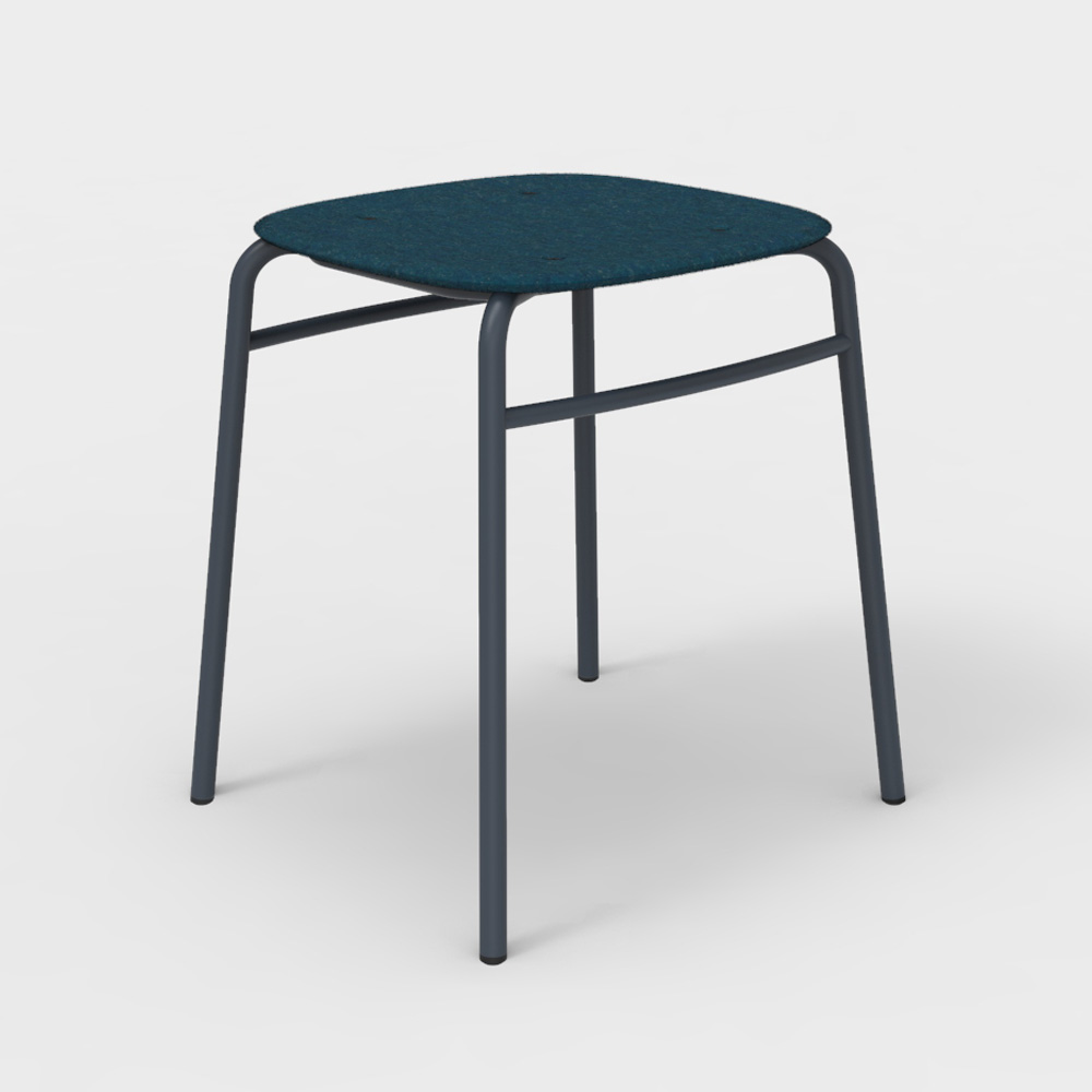 DeVorm_Twist_PET_Felt_Stack_Stool_Marine_matala_jakkara_pinottava_01 - Edella De Vorm Twist PET Felt Stack Stool jakkara