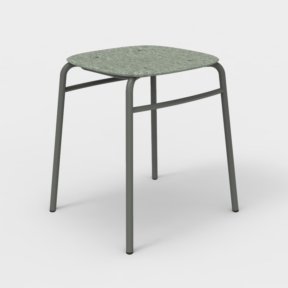DeVorm_Twist_PET_Felt_Stack_Stool_Olive_matala_jakkara_pinottava_01 - Edella De Vorm Twist PET Felt Stack Stool jakkara