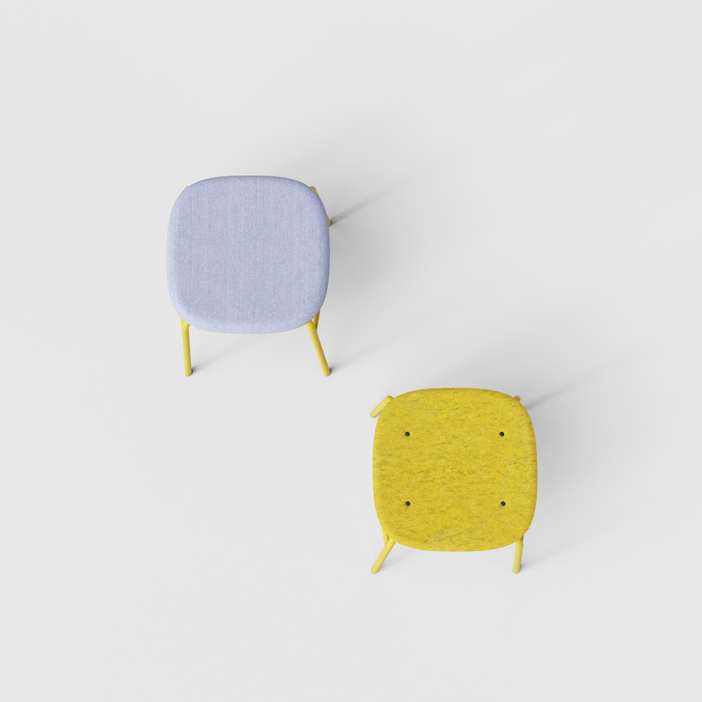 DeVorm_Twist_PET_Felt_Stack_Stool_matala_jakkara_pinottava_04 - Edella De Vorm Twist PET Felt Stack Stool istuinverhoiltu jakkara