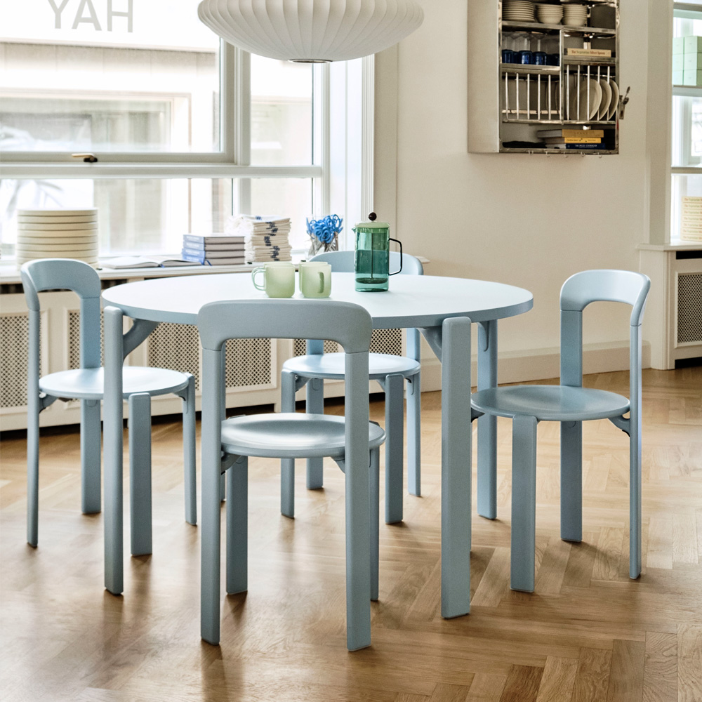 Hay_Rey_Table_128_pyöreä_ravintolapöytä_ruokapöytä_pyökki_02 - Edella Hay Rey Table Chair Slate blue-Gull