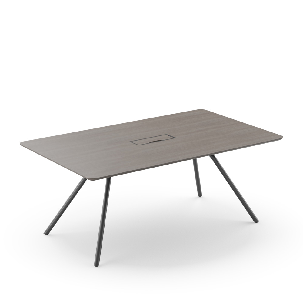 Jazz_Arqus_CAQ200_kokouspöytä_neuvottelupöytä_suorareunainen_4-hengelle_01 - Edella Narbutas Arqus Rectangular neuvottelupöytä (6 hlö)
