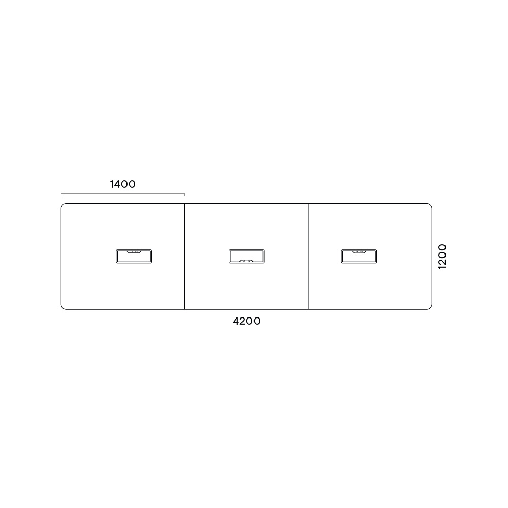 Jazz_Arqus_CAQ420_kokouspöytä_neuvottelupöytä_suorareunainen_12-hengelle_02 - Edella Narbutas Arqus Rectangular neuvottelupöytä (12 hlö)