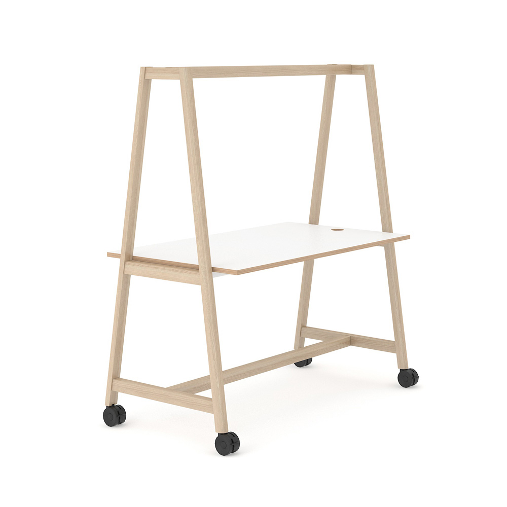 Narbutas Nova Wood Multipurpose Table High korkea pöytä pyörillä