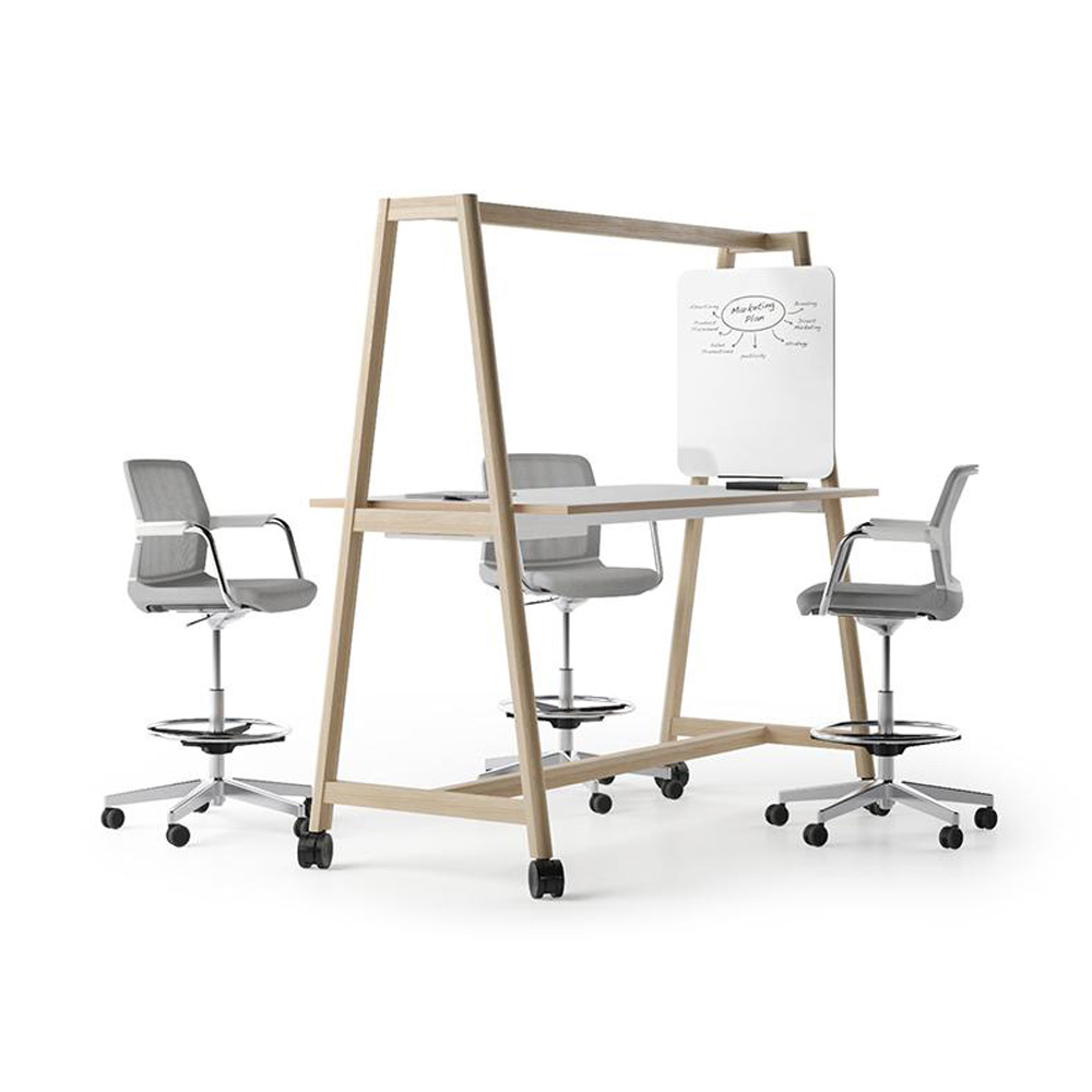 Narbutas_Nova_Wood_Multipurpose_korkea_pöytä_puujalat_03 - Edella Narbutas Nova Wood Multipurpose Table High korkea pöytä pyörillä