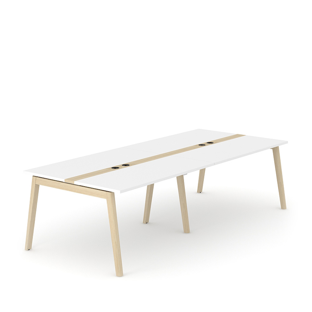 Narbutas_Nova_Wood_CNM287_kokouspöytä_neuvottelupöytä_10-hengelle_01 - Edella Narbutas Nova Wood MCF neuvottelupöytä keskipaneeli pistorasioilla (10 hlö)