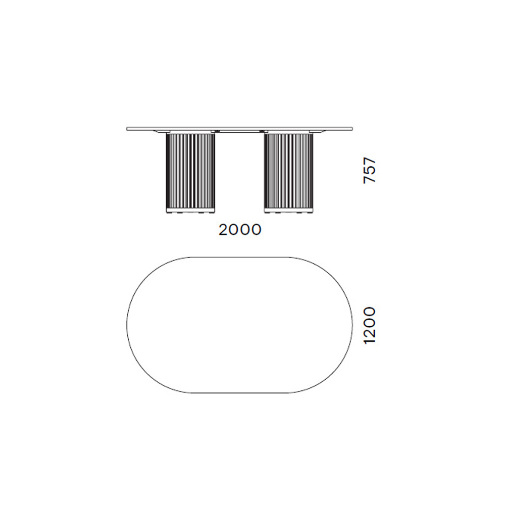 Narbutas Parthos Meeting Table 200 neuvottelupöytä (6 hlö)