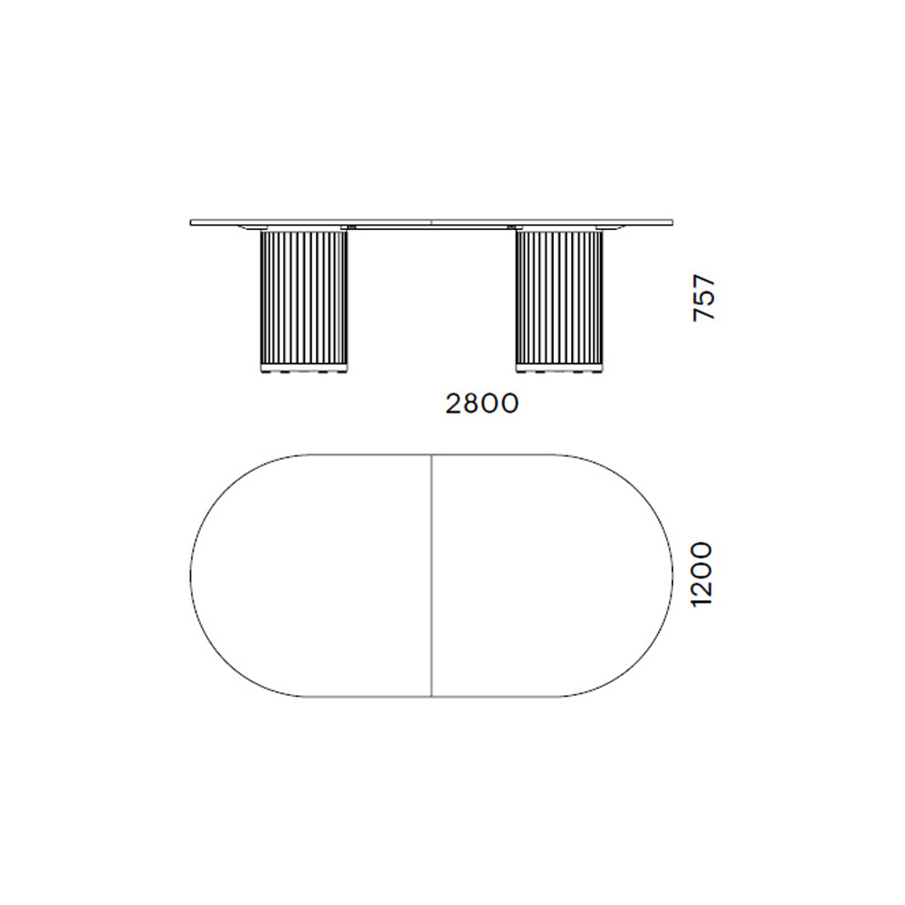 Narbutas Parthos Meeting Table 280 neuvottelupöytä (8 hlö)