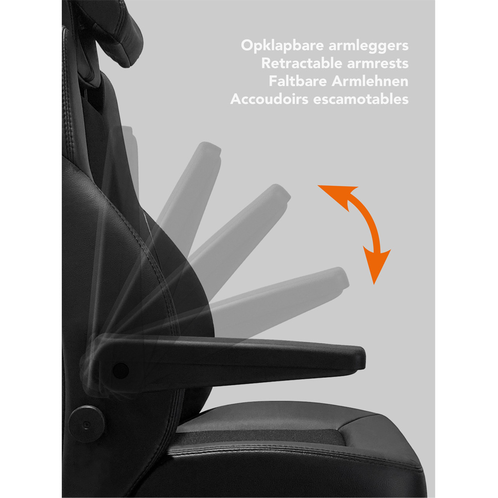 Sitback_Valvomotuoli_työtuoli_musta_02 - Edella SELECTed SitBack 24/7 valvomotuoli nahka taittuvilla käsinojilla