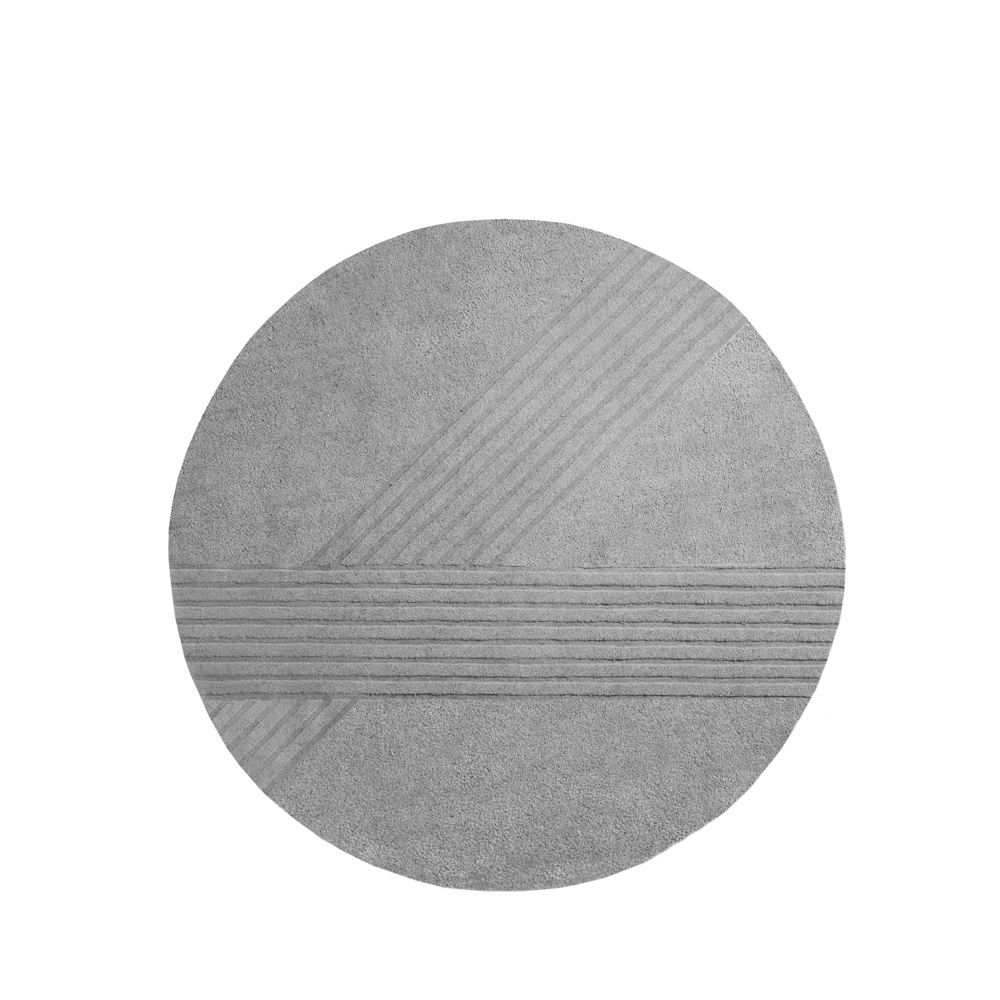 Woud_Kyoto_Rug_250_Off_grey_harmaa_Villa_matto_01 - Edella Woud Kyoto Rug Ø250 pyöreä matto