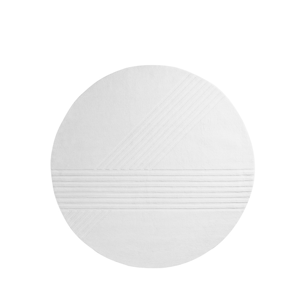 Woud_Kyoto_Rug_250_Off_white_valkoinen_Villa_matto_01 - Edella Woud Kyoto Rug Ø250 pyöreä matto