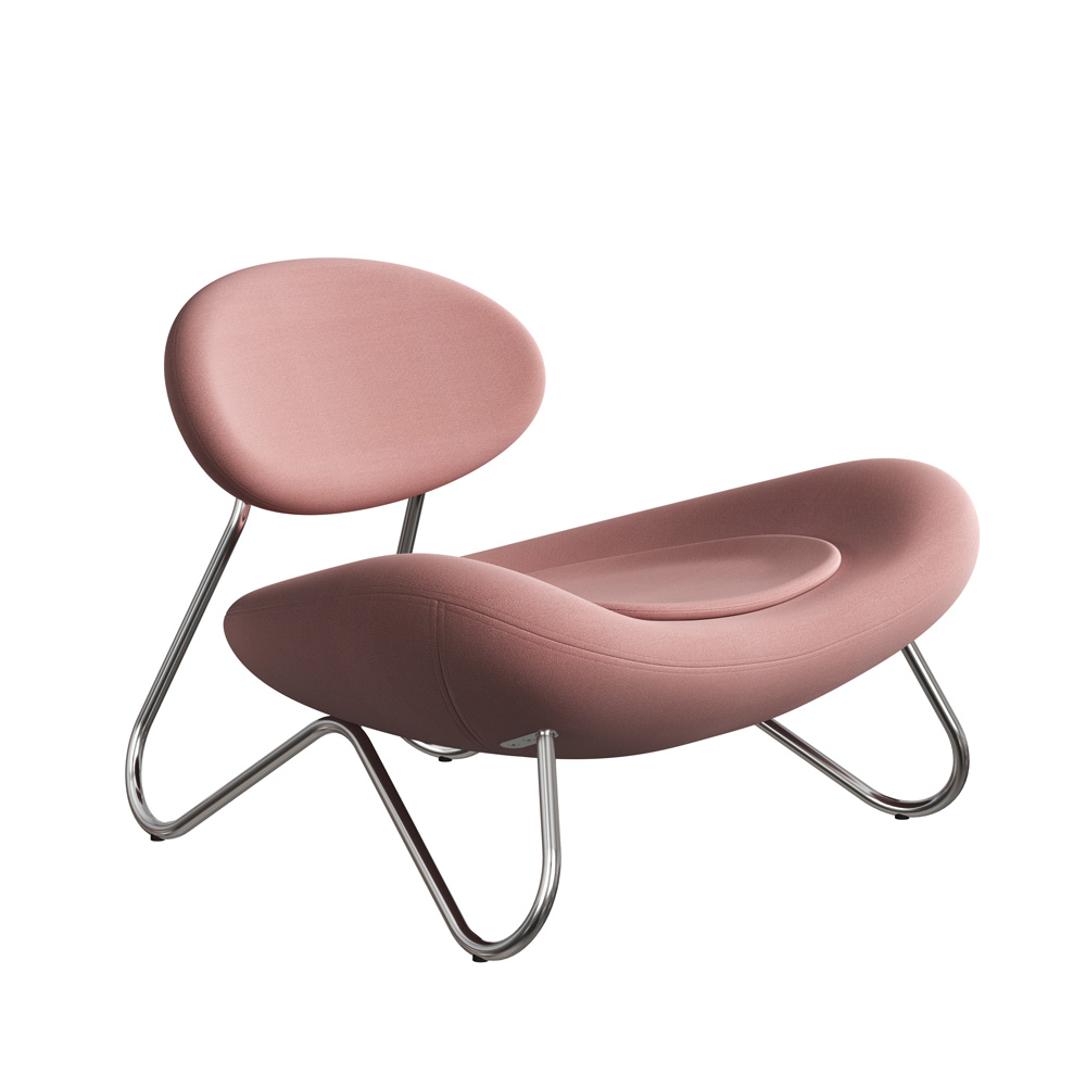 Woud_Meadow_nojatuoli_Vidar_Pink_Chrome_01 - Edella Woud Meadow Lounge Chair nojatuoli