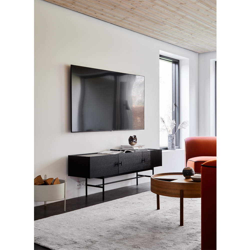 Woud_Pidestal_planter_medium_grey_kukkaruukku_kasviastia_sivupöytä_02 - Edella Woud Pidestall Planter Medium ruukku /sivupöytä