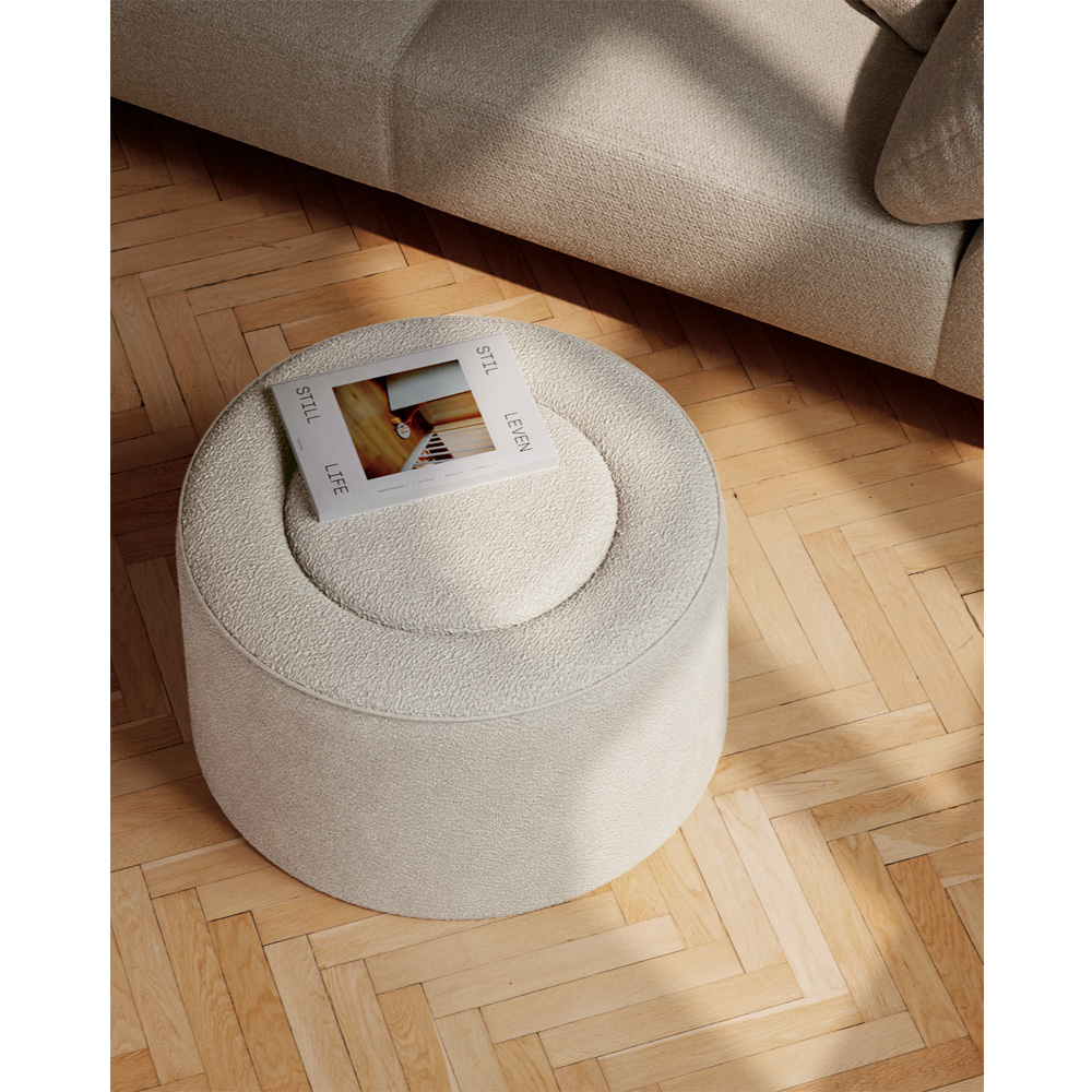 Woud Praline Pouf Ø78 pyöreä istuinrahi