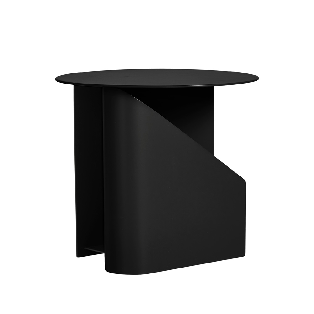 Woud_Sentrum_sivupöytä_sohvapöytä_Black_musta_01 - Edella Woud Sentrum Side Table pyöreä sohvapöytä