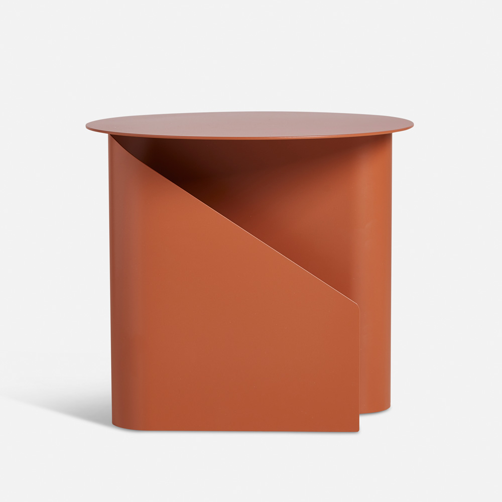 Woud_Sentrum_sivupöytä_sohvapöytä_Burnt_orange_03 - Edella Woud Sentrum Side Table pyöreä sohvapöytä