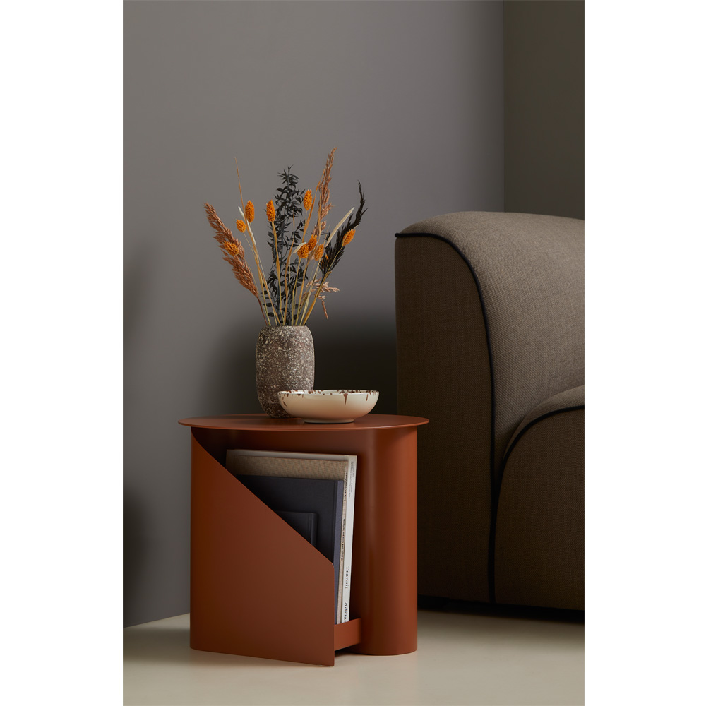 Woud_Sentrum_sivupöytä_sohvapöytä_Burnt_orange_04 - Edella Woud Sentrum Side Table pyöreä sohvapöytä