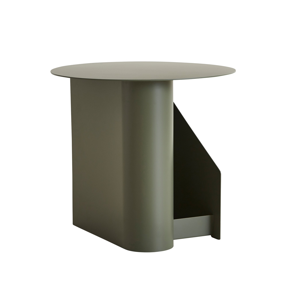 Woud_Sentrum_sivupöytä_sohvapöytä_Dusty_green_vihreä_01 - Edella Woud Sentrum Side Table pyöreä sohvapöytä