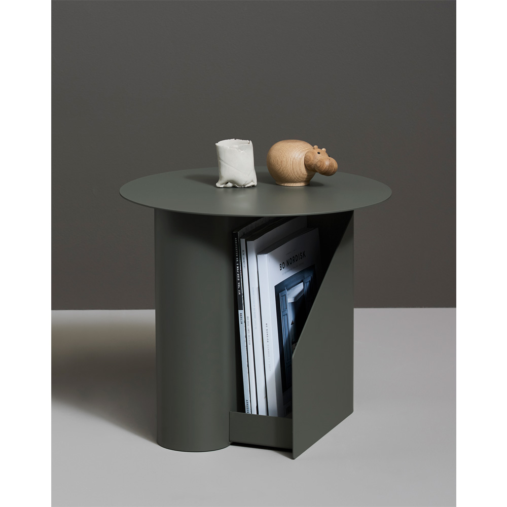 Woud_Sentrum_sivupöytä_sohvapöytä_Dusty_green_vihreä_02 - Edella Woud Sentrum Side Table pyöreä sohvapöytä