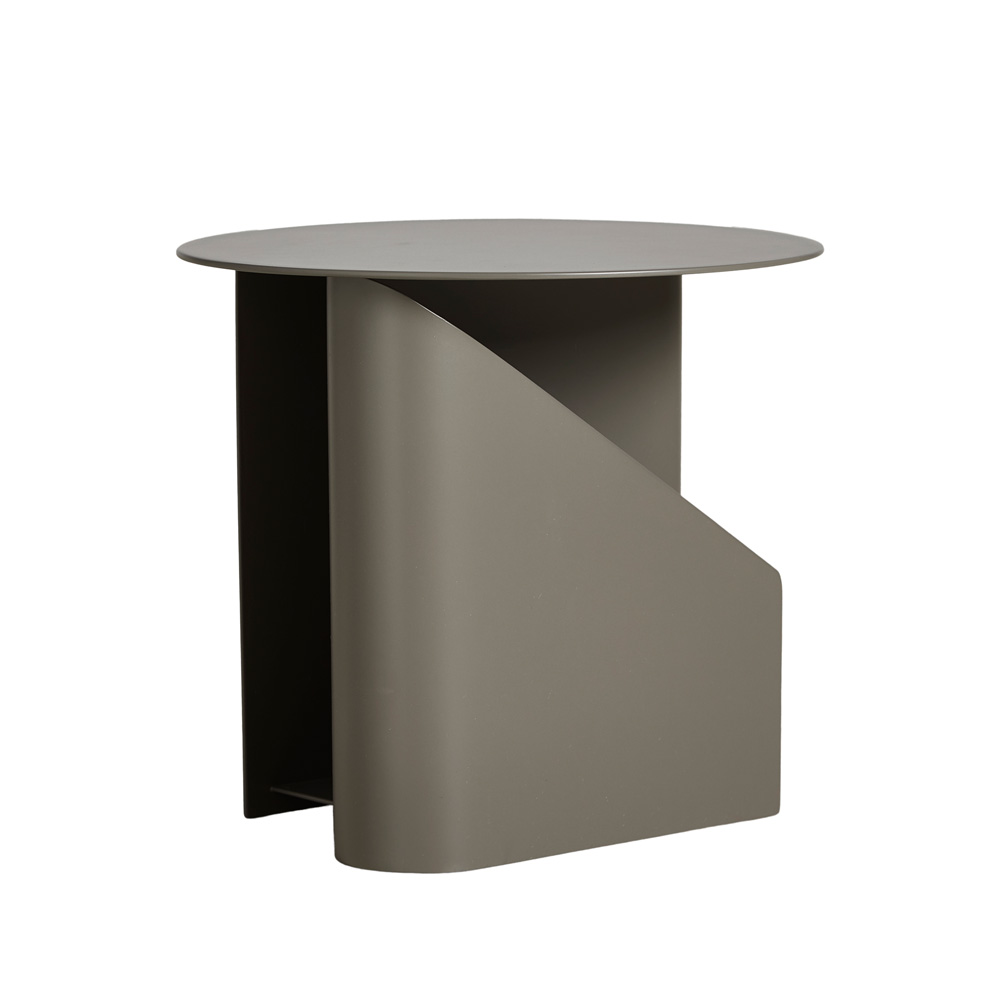Woud_Sentrum_sivupöytä_sohvapöytä_Taupe_harmaa_01 - Edella Woud Sentrum Side Table pyöreä sohvapöytä