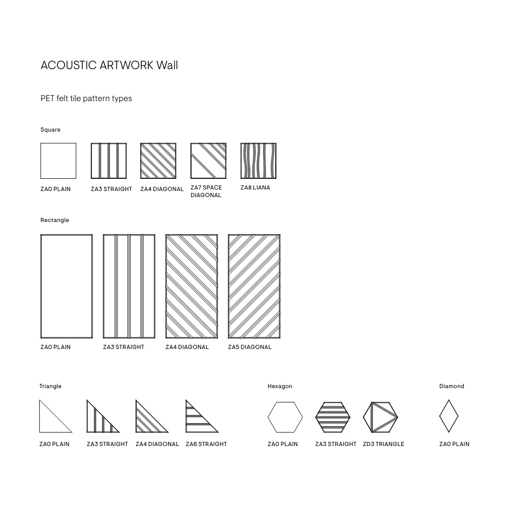 Narbutas Acoustic Artwork Tiles Square akustoiva seinäpaneeli (3kpl)