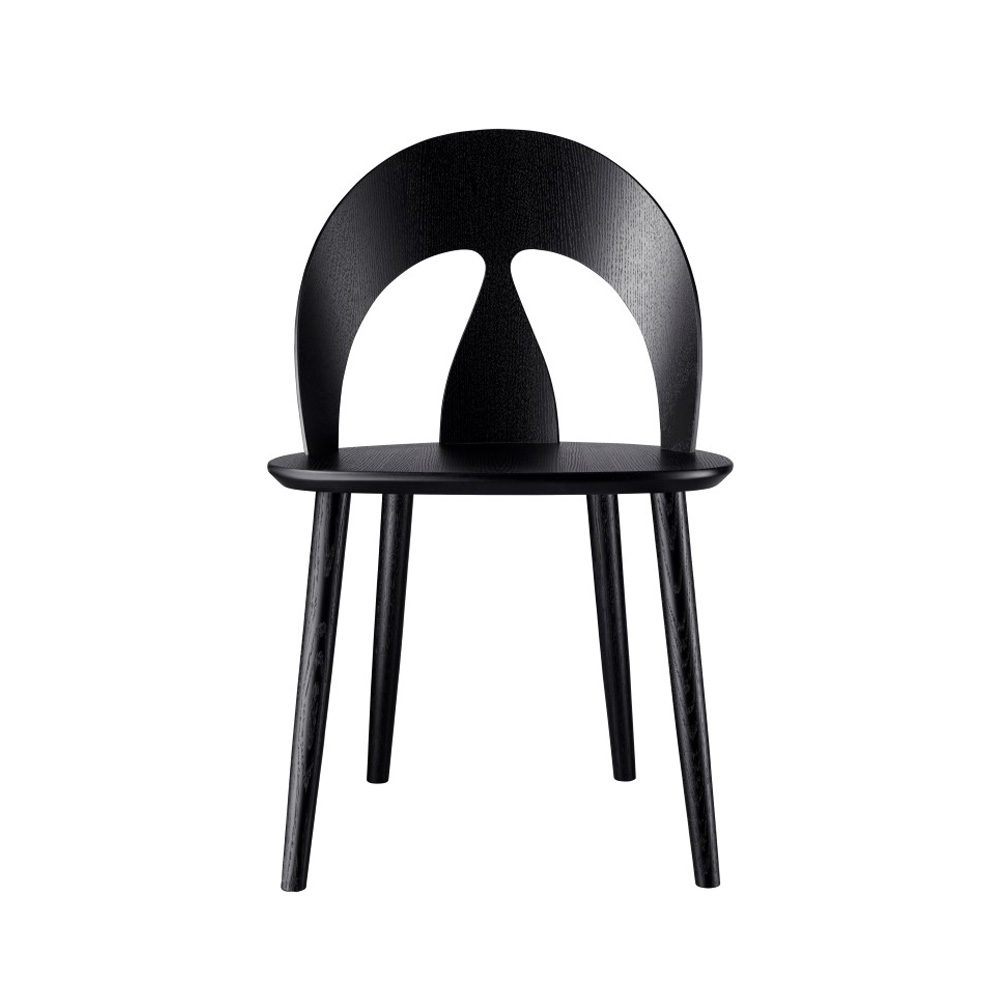 FDB_Möbler_J45_Oak_black_musta_tammi_ravintolatuoli_puutuoli_02 - Edella FDB Møbler J45 tuoli maalattu tammi