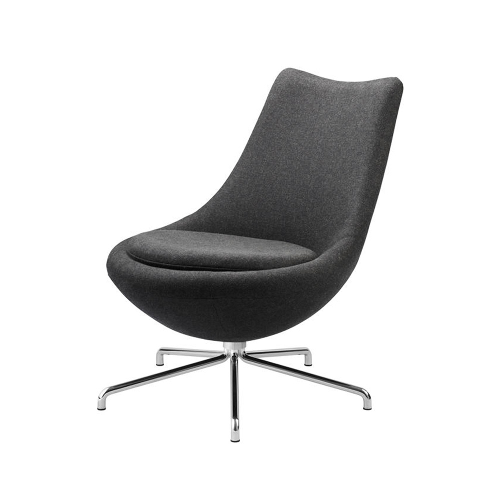 FDB_Möbler_L40_Bellamie_nojatuoli_Main_Line_Flax_Dark_grey_ristikko_01 - Edella FDB Møbler L40 Bellamie nojatuoli kromattu ristikko
