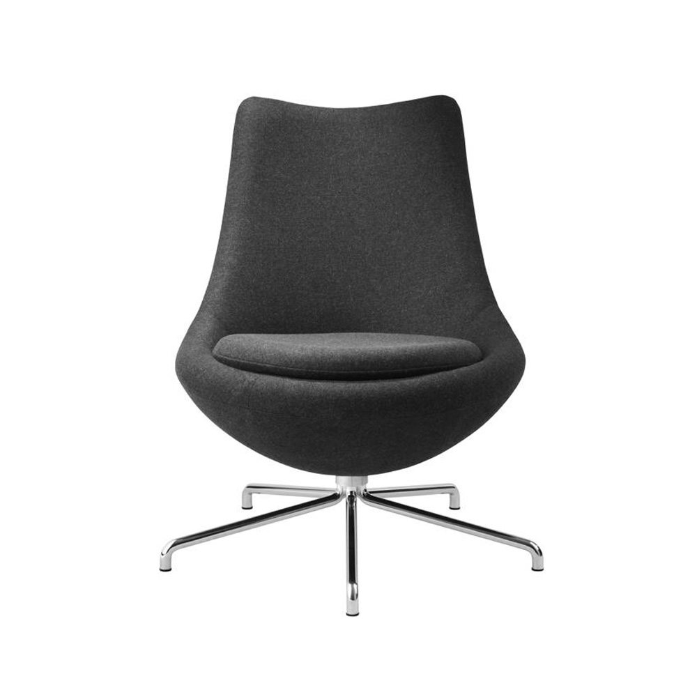 FDB_Möbler_L40_Bellamie_nojatuoli_Main_Line_Flax_Dark_grey_ristikko_02 - Edella FDB Møbler L40 Bellamie nojatuoli kromattu ristikko