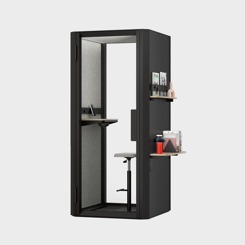 MuteDesign_Jetson_S1_1-hengen_puhelinkoppi_hiljainen_tila_musta_02 - Edella Mute Jetson S1 puhelinkoppi