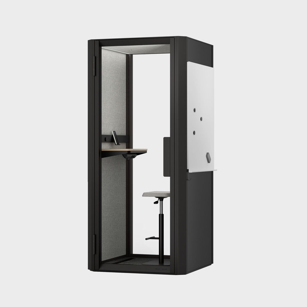 MuteDesign_Jetson_S1_1-hengen_puhelinkoppi_hiljainen_tila_musta_03 - Edella Mute Jetson S1 puhelinkoppi